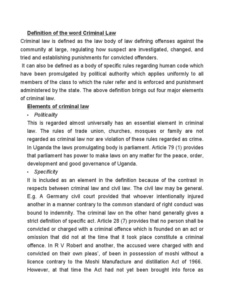 Understanding Criminal Law Essentials | PDF | Mens Rea | Crimes