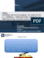 Control de Inventarios y Su Efecto en La Empresa "Servicentro Ronquillo" en El Cantón Santa Lucía
