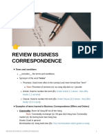 Review Business Correspondence