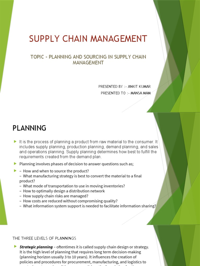 SUPPLY CHAIN MANAGEMENT | PDF | Supply Chain | Procurement
