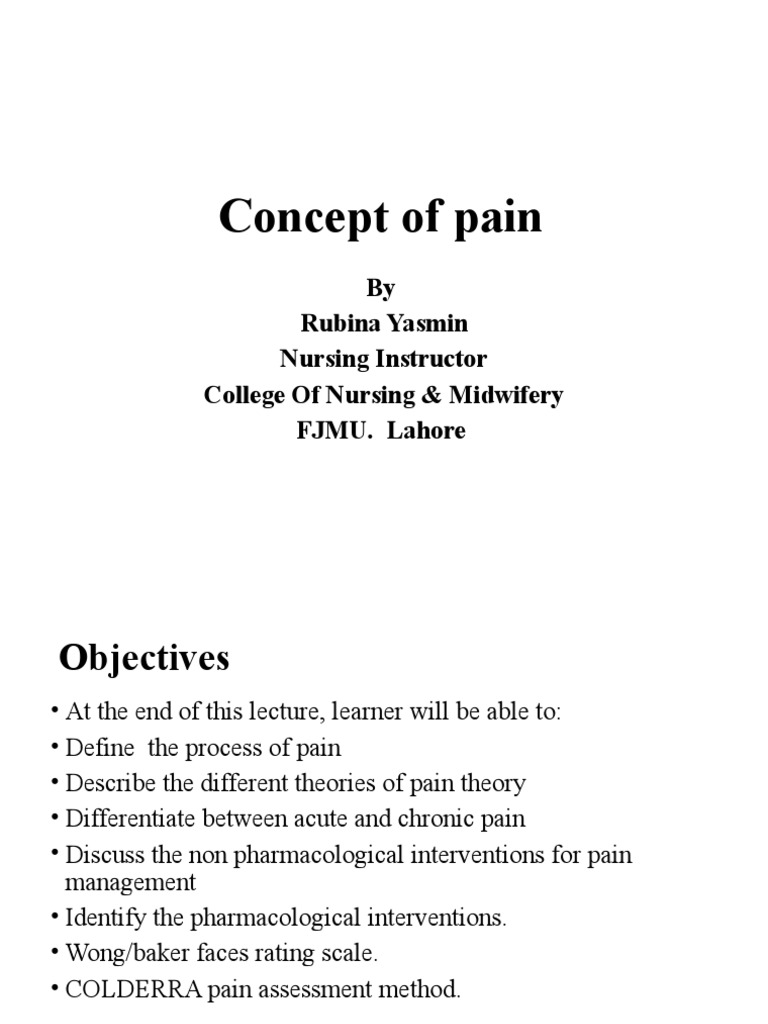 Concept of Pain | PDF | Pain | Analgesic