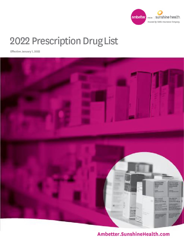 2022 FL Formulary PDF Prescription Drugs Over The Counter Drug
