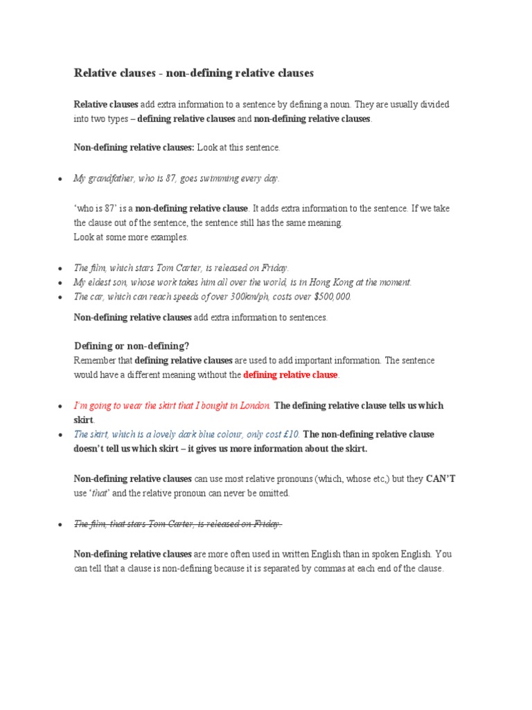 Relative Clauses - Future Tense | PDF | Linguistics | Grammar