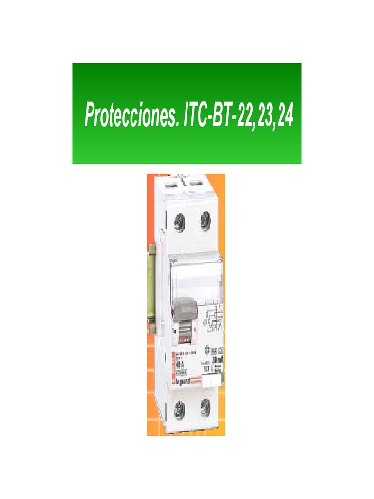 04 ITC-BT-22 23 y 24 Protecciones | PDF | Componentes eléctricos ...
