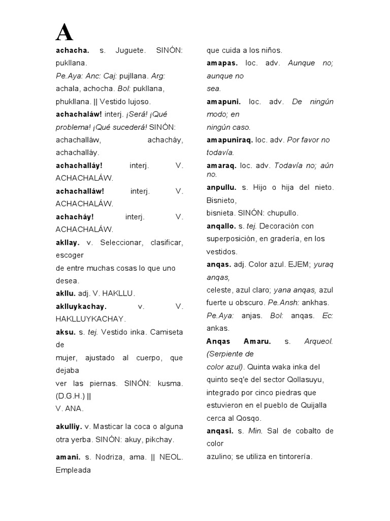 QUECHUA | PDF