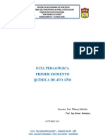 Guía Pedagógica - Química 4to Año - I Lapso Año Escolar 2021 - 2022