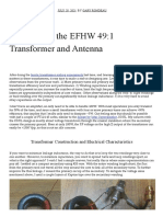 Engineering The EFHW 49 - 1 Transformer and Antenna - Squash Practice