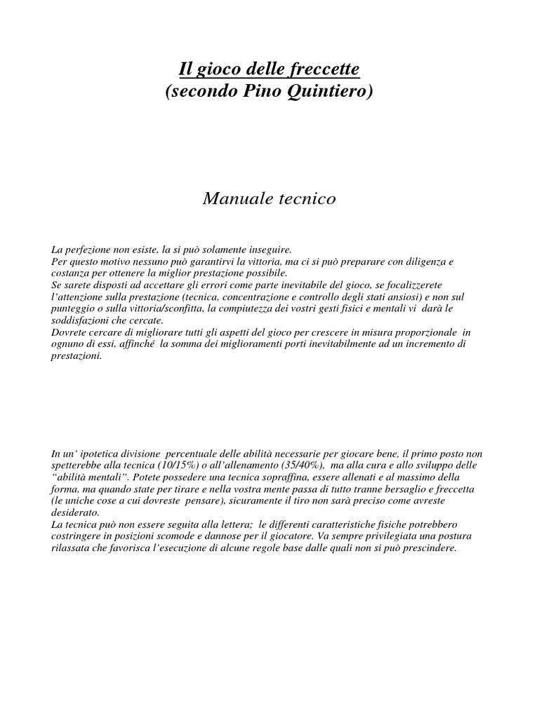 Manuale 20freccette | PDF