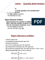 Reject Allowance Problem - 2 Problems