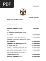 AFS Group V Chairperson of The Tender Board - Reasons .A55-11.Schimming-Chase, AJ