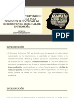 Intervención psicoeducativa para reducir el burnout en enfermería