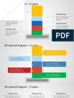 3D Layered Diagram - 5 Layers: Sample Text Sample Text Sample Text Sample Text Sample Text