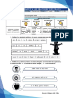 Comunicación-Ficha de Trabajo - La Oración y Sus Clases