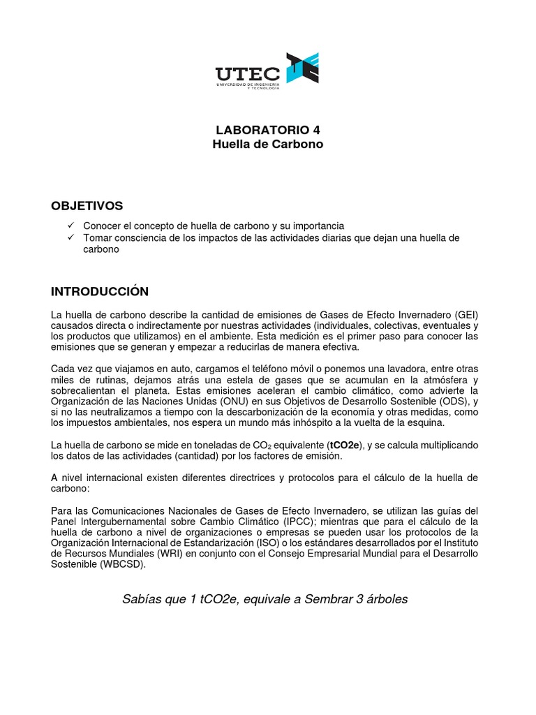Huella de Carbono: Conceptos y Cálculos | PDF | Huella de carbono ...