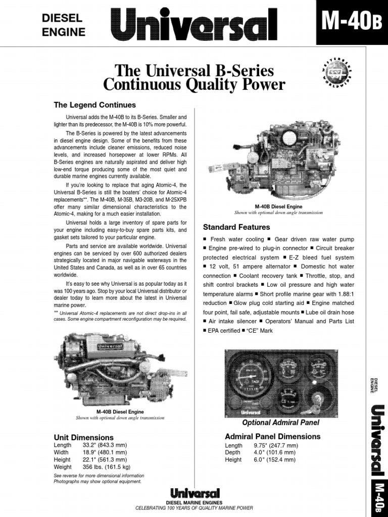 Univeng, m-40b | PDF | Diesel Engine | Engines