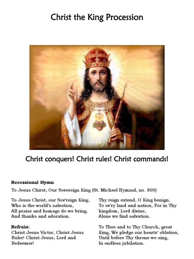 Christ the King Procession Program | PDF | Jesus | Indulgence
