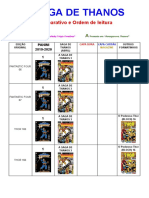 A SAGA DE THANOS PANINI Comparativo e Ordem de Leitura 2019-2020 - Documentos Google