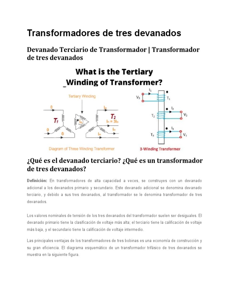 Transformadores de Tres Devanados | PDF | Transformador | Inductor