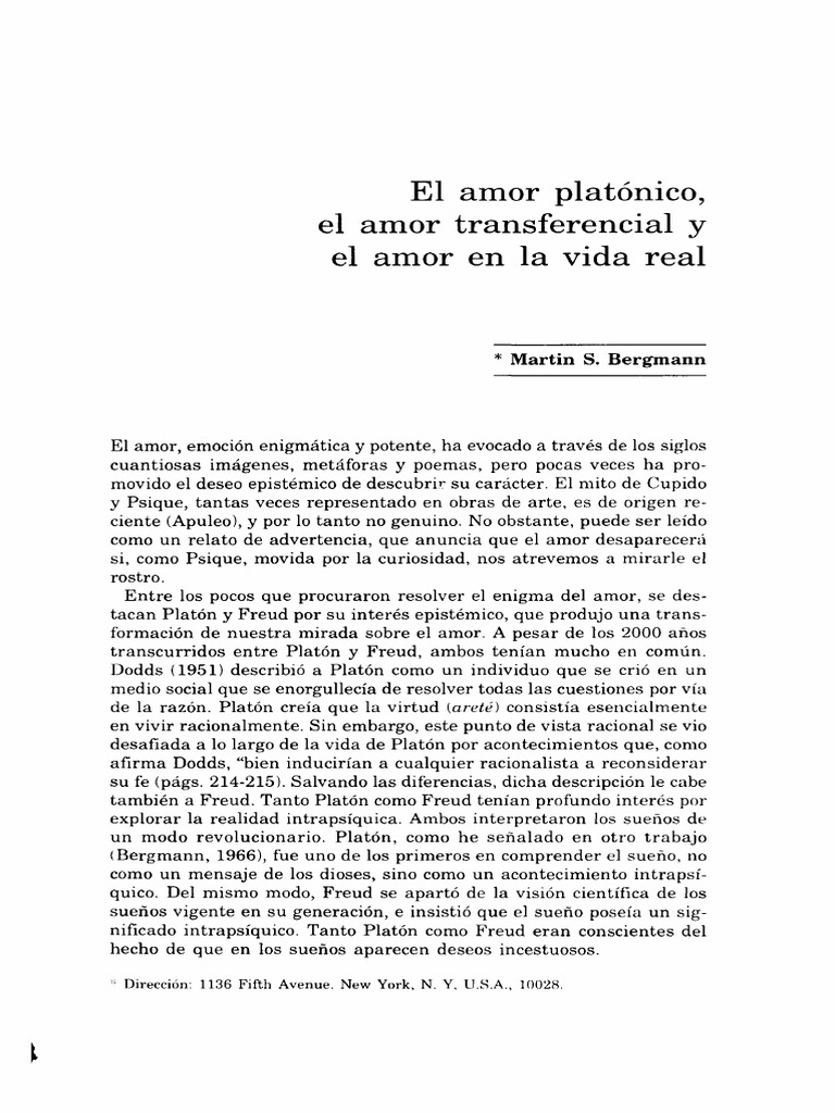 Amor Platonico | PDF | Amor | Platón