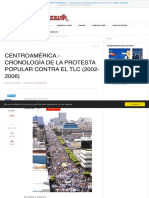 El Socialista Centroamericano - CENTROAMÉRICA. - Cronología de La Protesta Popular Contra El TLC (2002-2006)