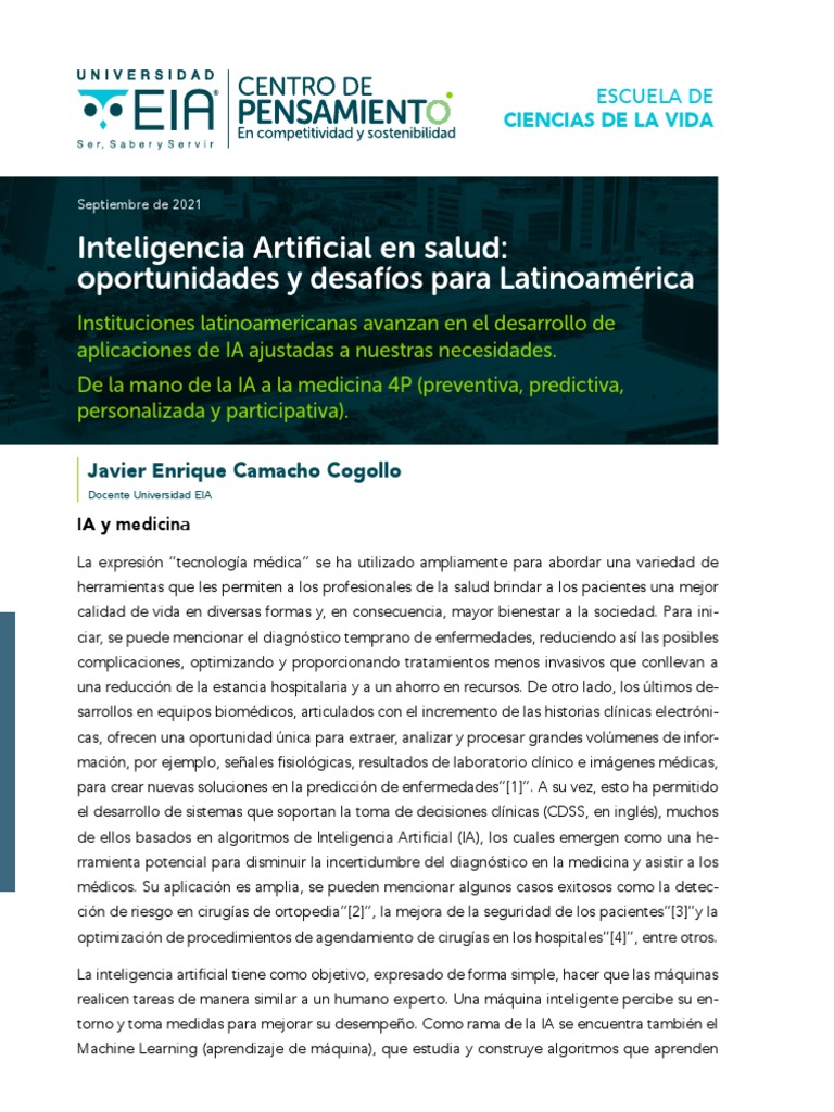 IA en Medicina: Avances y Desafíos en LATAM | PDF | Inteligencia ...