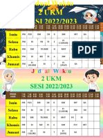 Jadual Waktu Kelas 2 UKM