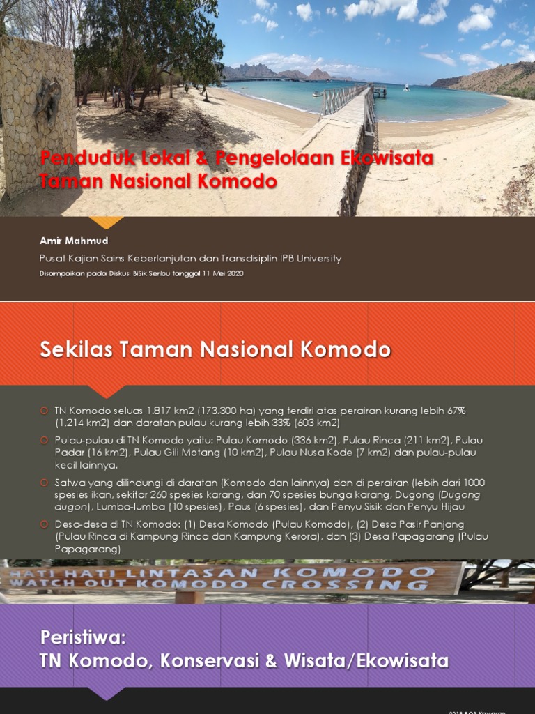 Penduduk Lokal & Pengelolaan Ekowisata Taman Nasional Komodo (Bahan