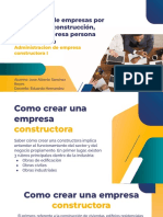 1.3 Actividad - Presentación Digital - Creación de Empresas Por Sector en La Construcción, Tipos de Empresa Persona Moral y Física.