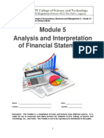 ADM Module 5 - Analysis Interpretation of FS