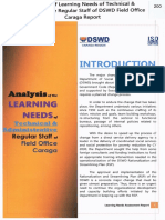 Sample Learning Needs Analysis