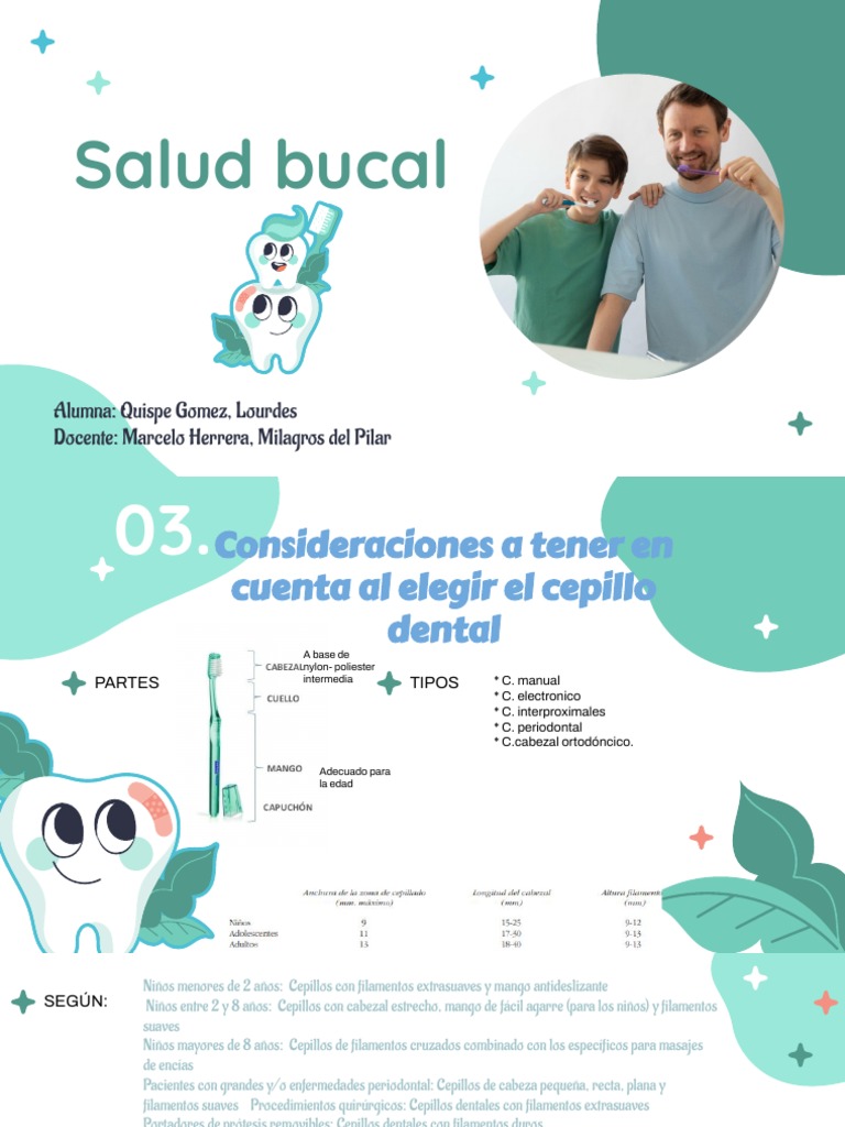 Salud Bucal Pdf Cepillo De Dientes Ciencias De La Salud