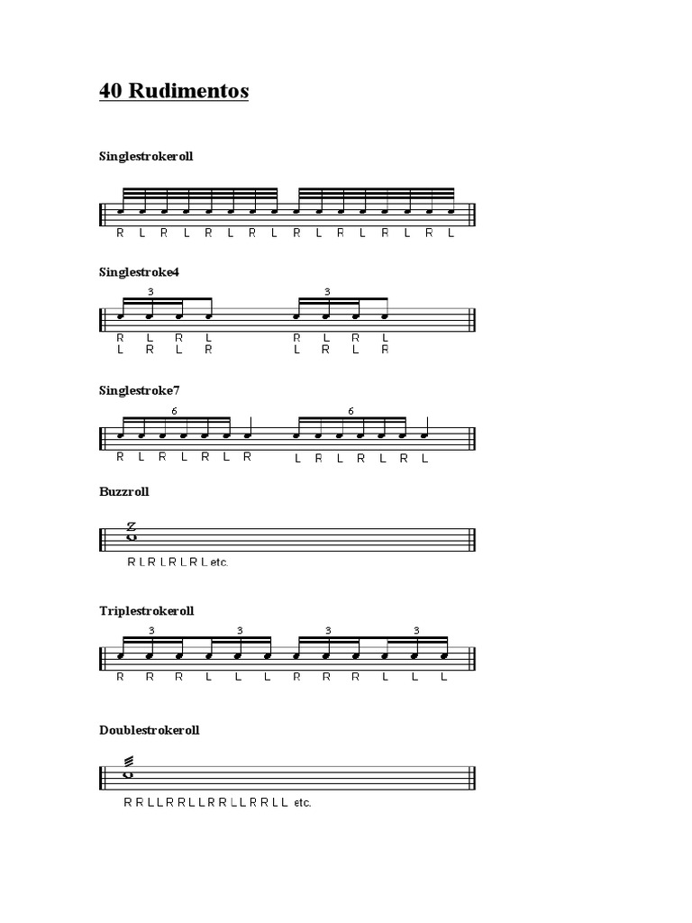 40 Essential Drumming Rudiments | PDF