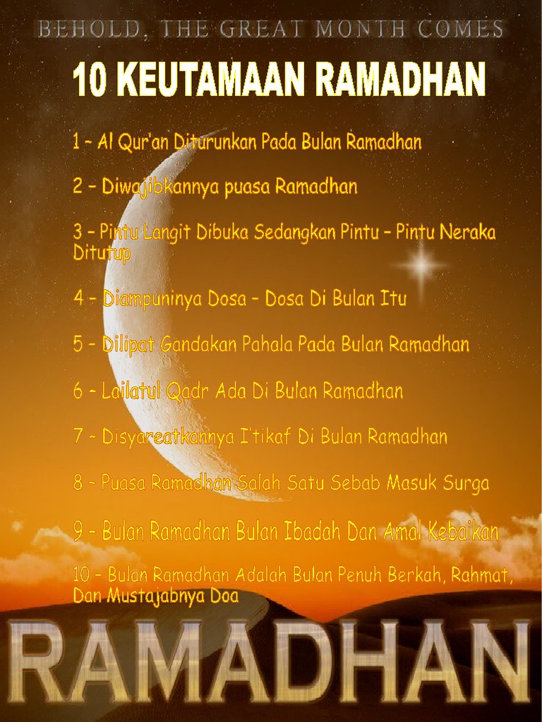 10 Keutamaan Ramadhan | PDF