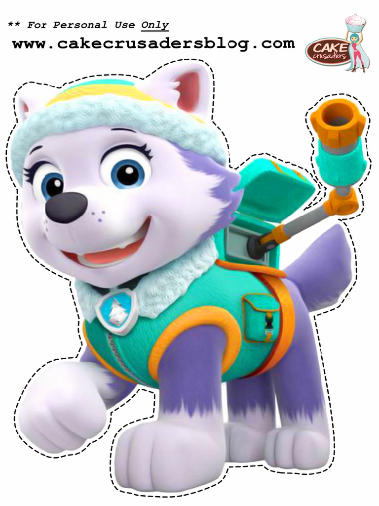 Paw Patrol Everest 10 Inch Centerpiece Printable | PDF