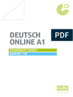 Deutsch Online A1 Transkription Audio Kapitel 1-18