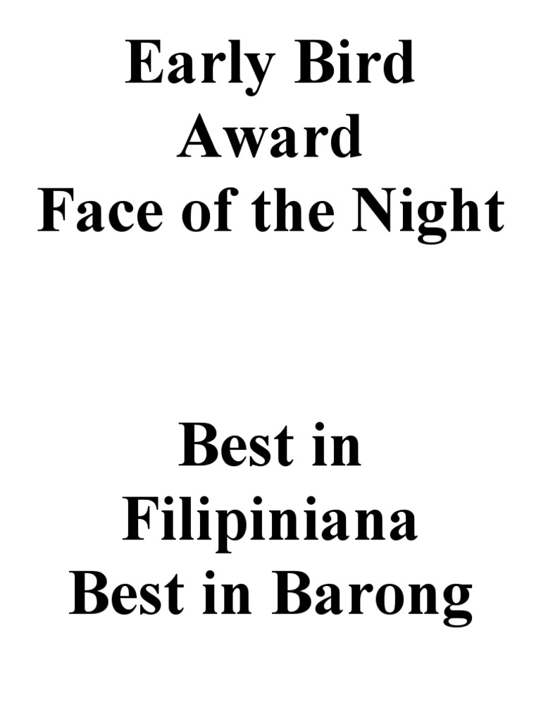 Early Bird Award PDF