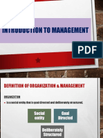 Chapter 1 - Intro To Management