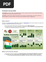 Economic Survey 2022: Why in News?