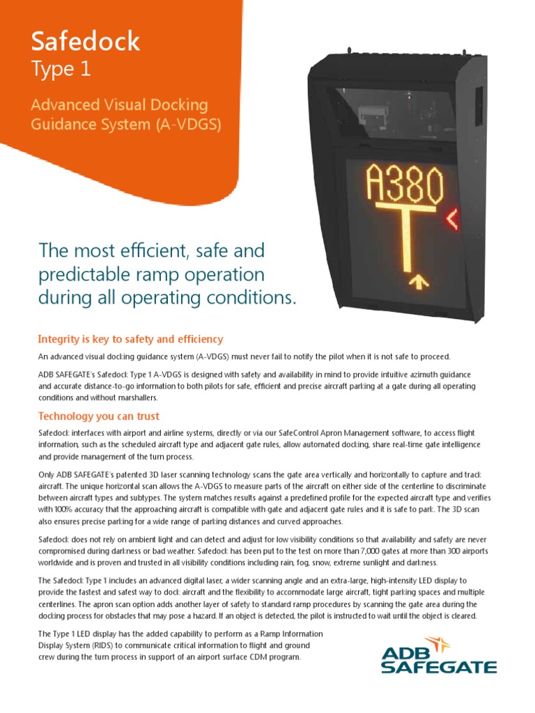 Adb Safegate Vdgs Brochure PDF Airport