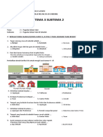 Soal Tematik Kelas 2 SD Tema 3 Subtema 2 Tugasku Sehari-Hari Di Sekolah - Ayrus Education