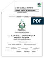 3.2 Cálculos para la evaluación de un proceso industrial