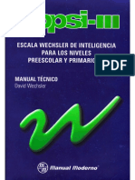 WPPSI III Manual Tecnico