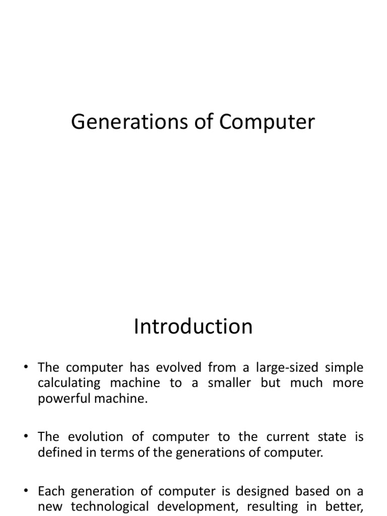 Generations of Computer | PDF | Integrated Circuit | Microprocessor