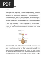 Sand Replacement Method - Theory and Conclusion