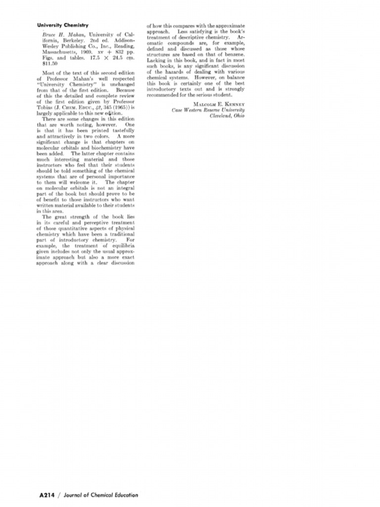 University Chemistry Mahan Bruce H PDF