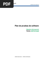 Plan de pruebas de software para Nombre del proyecto de Nombre de la Empresa