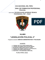 Silabus Legislacion Policial I (2022) Coronel