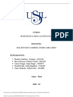 Matematica Financiera Tarea N 4 USIL