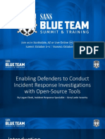 Enabling Defenders To Conduct Incident Response Investigations With Open Source Tools, Logan Flook