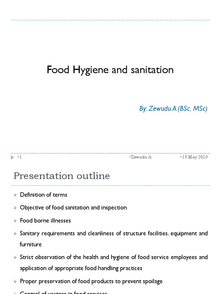 Chapter 6 Food Hygiene And Sanitation Pdf Foods Food Safety